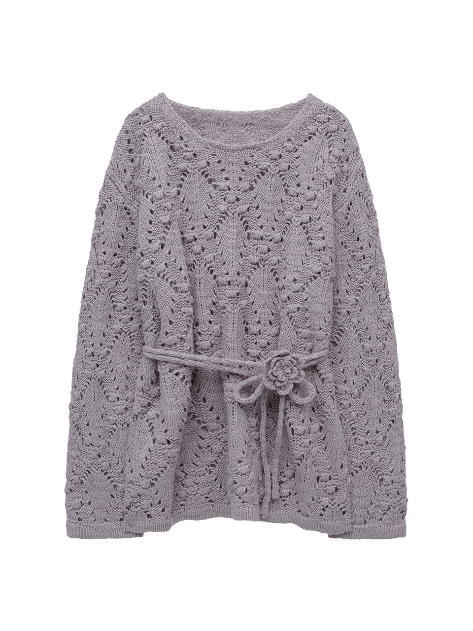 Margarin Fingers - Corsage Pointelle Pullover (Purple) product image 2 | TRAB K-Fashion Australia