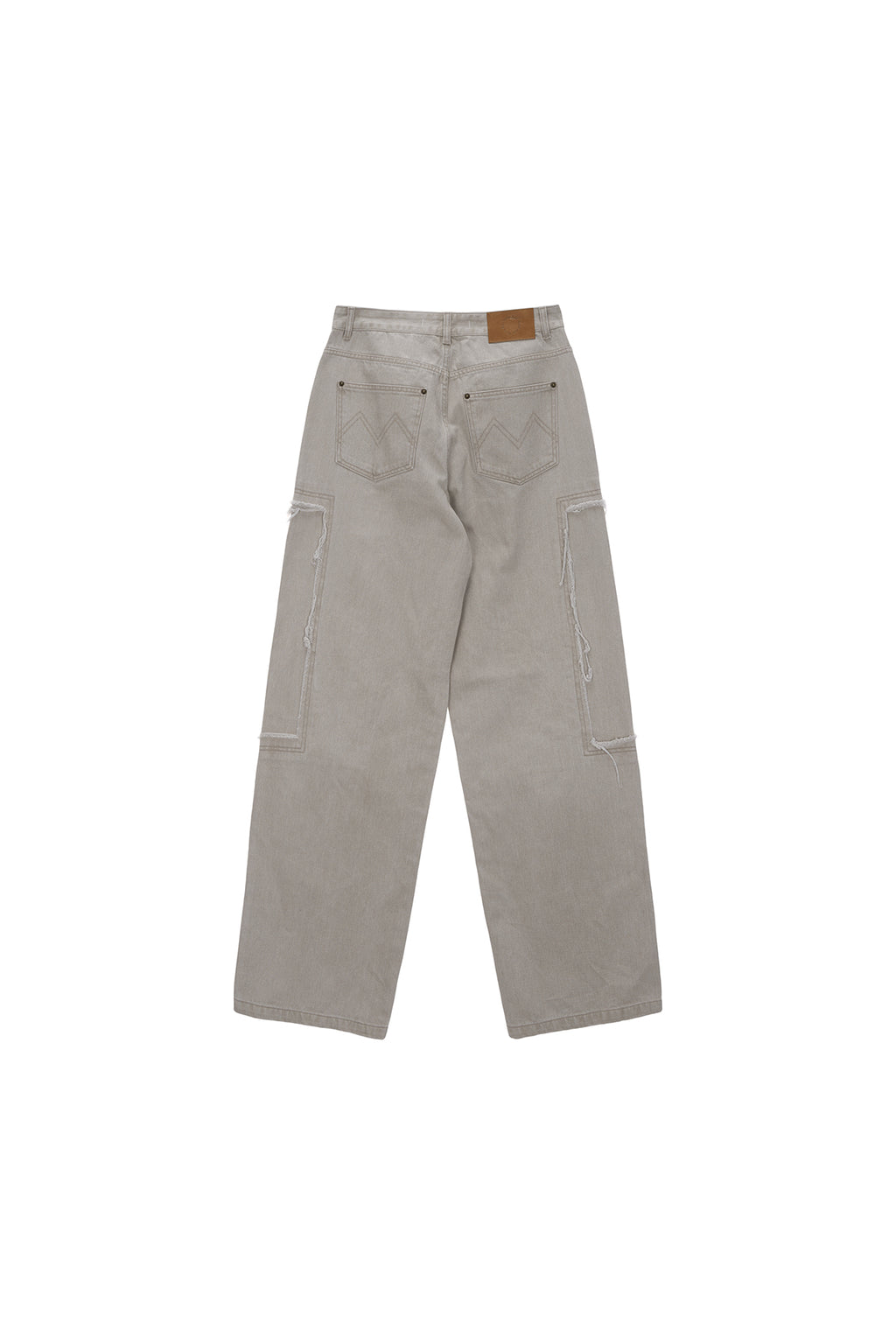 Matin Kim - Double Knee Cotton Denim Pants (Beige) product image 5 | TRAB K-Fashion Australia