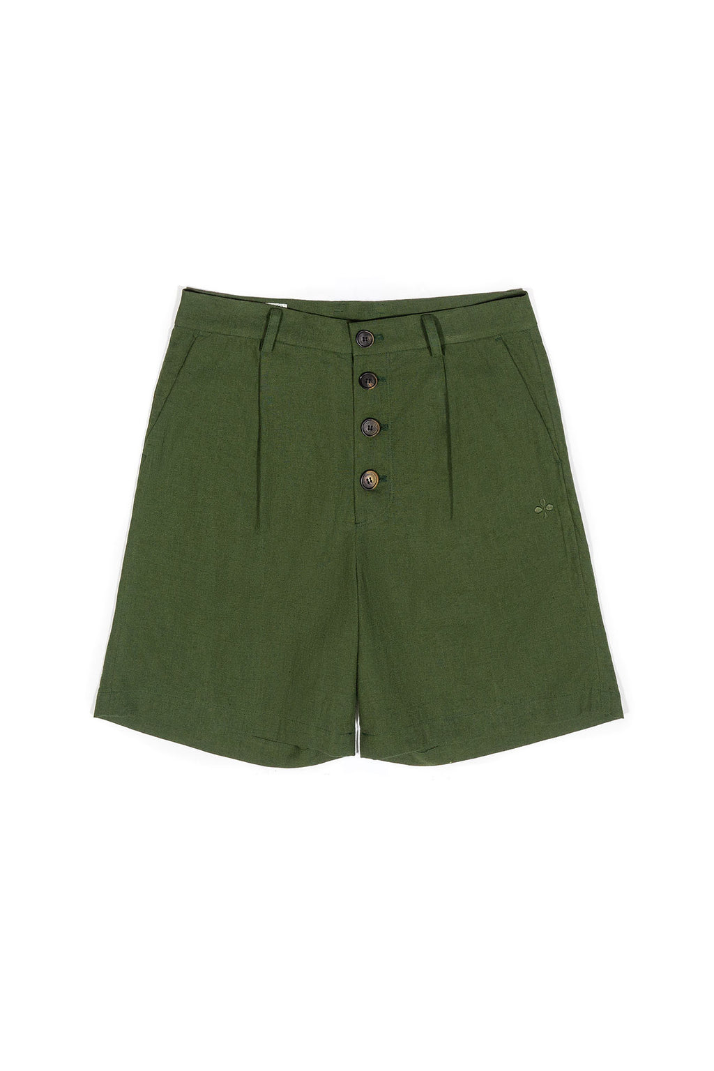 Ioedle - Clover Embroidered Button Shorts (Green) product image 2 | TRAB K-Fashion Australia