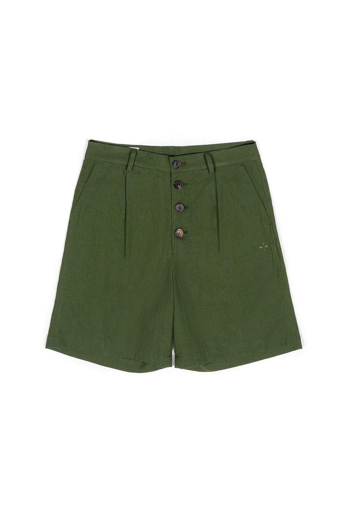 Ioedle - Clover Embroidered Button Shorts (Green) product image 2 | TRAB K-Fashion Australia
