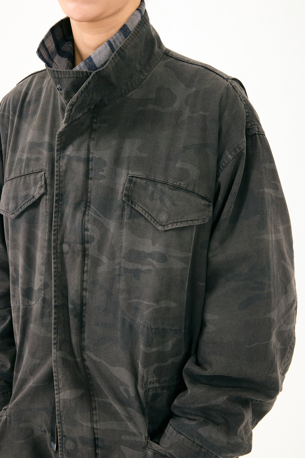 Hatchingroom - Field Parka Camo (Dyed Charcoal) product image 12 | TRAB K-Fashion Australia