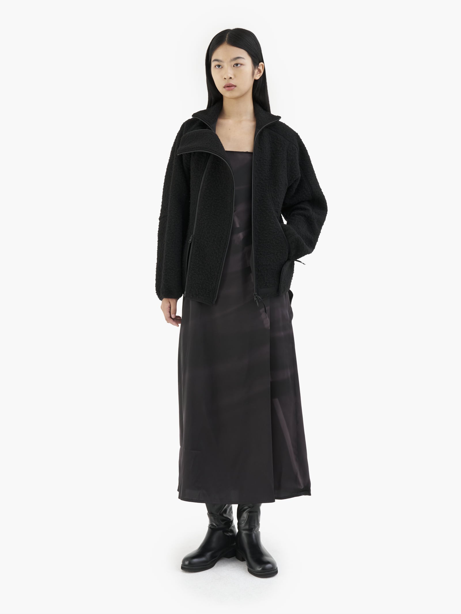 Jiyong Kim - Double Zip Fleece (Black) product image 4 | TRAB K-Fashion Australia