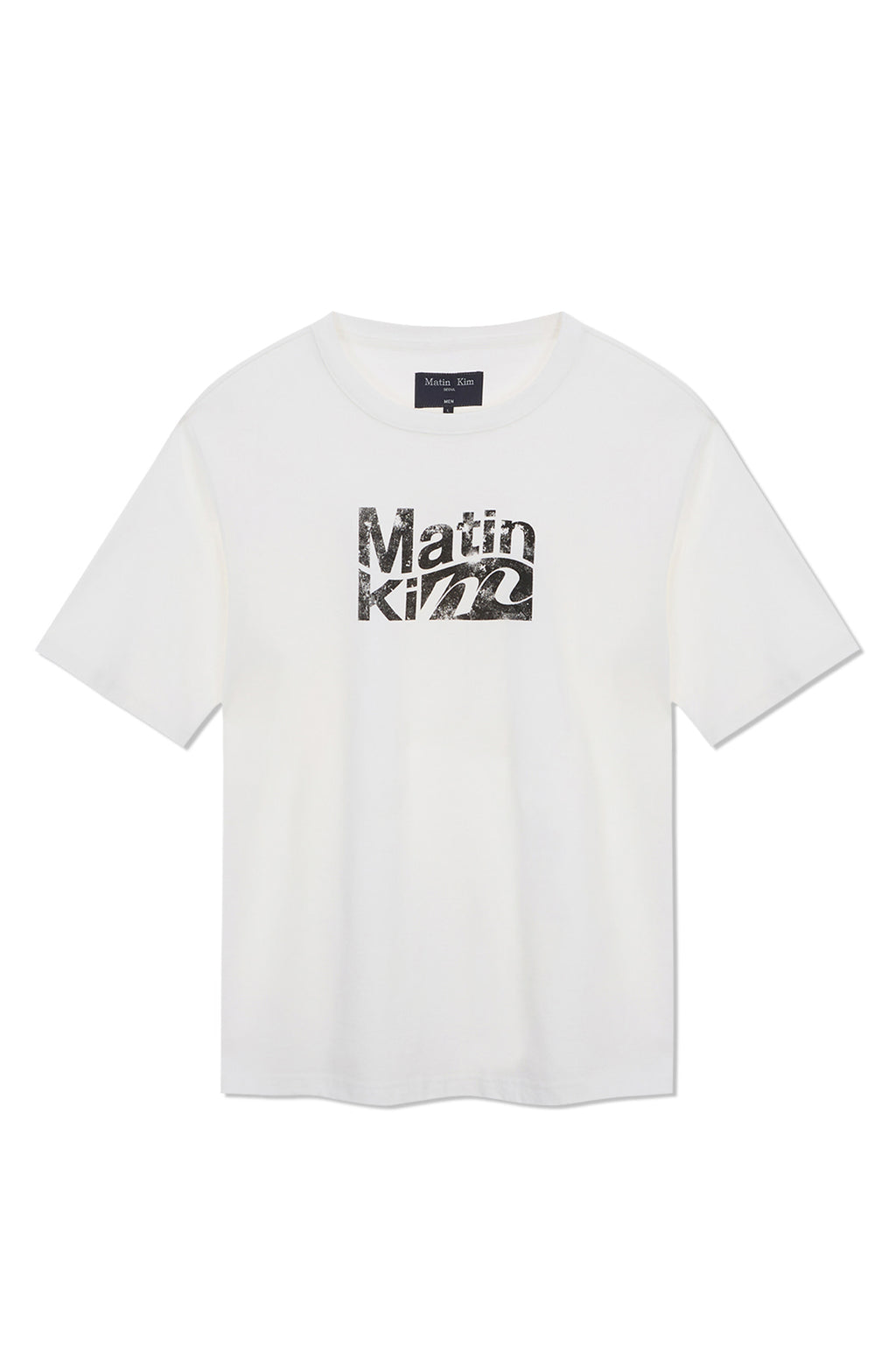Matin Kim - Wavy Logo Graphic Top (White) product image 1 | TRAB K-Fashion Australia