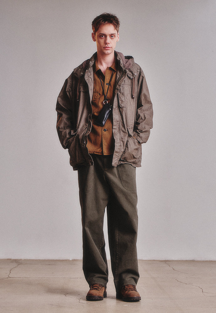 Art if acts - Linen Rain Parka (Wood) product image 2 | TRAB K-Fashion Australia