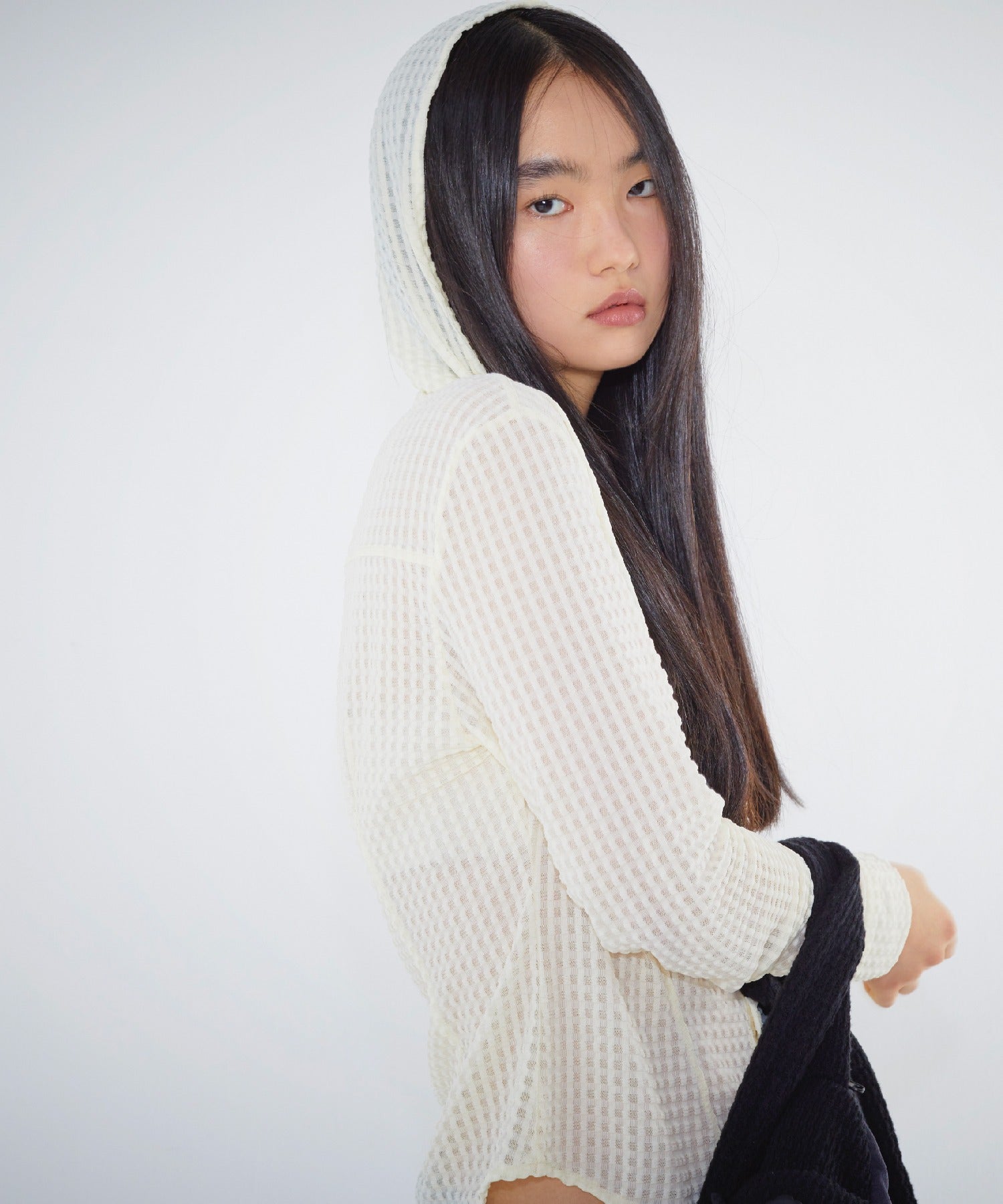 Coyseio - Round Hoodie Shirts (Ivory) product image 1 | TRAB K-Fashion Australia