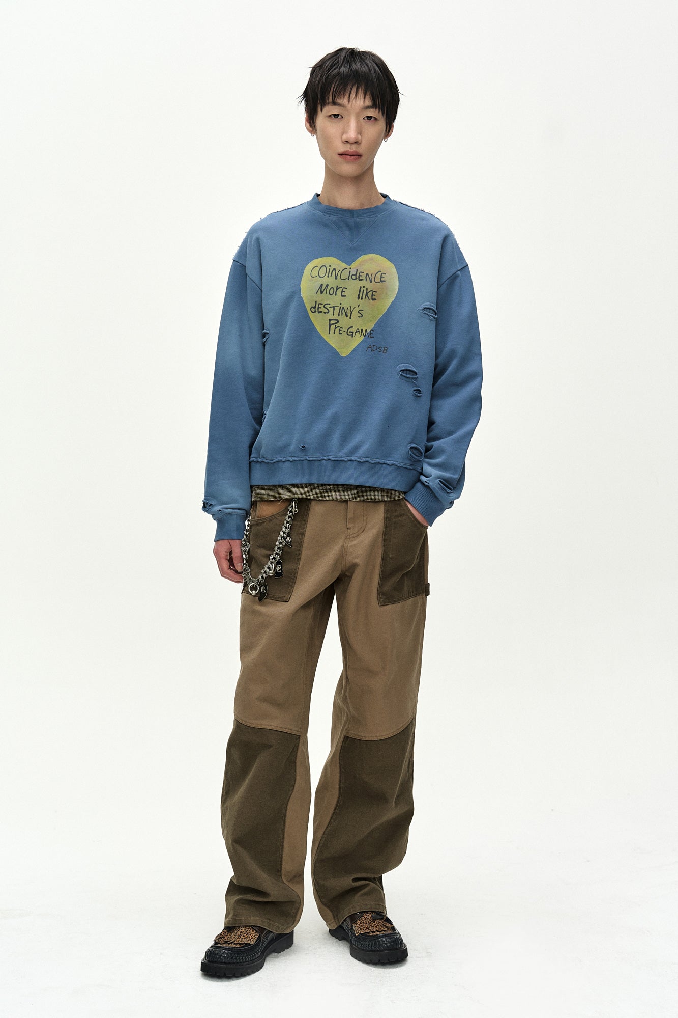 Andersson Bell - Austin Patchwork Washed Wide-Leg Jeans (khaki) (Khaki) product image 9 | TRAB K-Fashion Australia