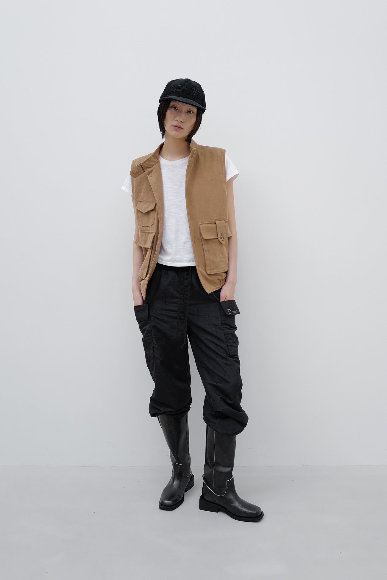 Deinet - Deinet Multi Pocket Cotton Vest (Beige) product image 4 | TRAB K-Fashion Australia
