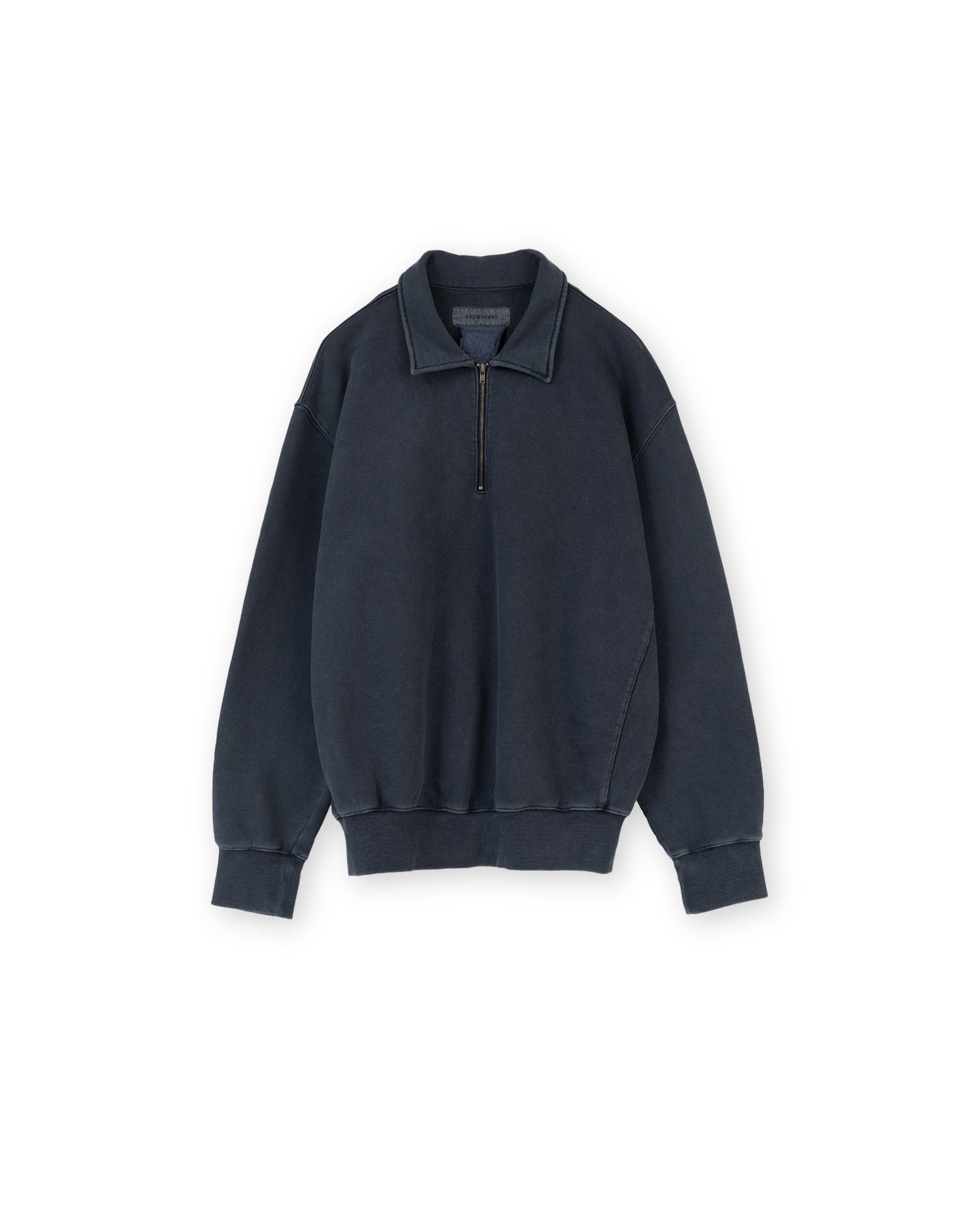 Brownyard - Washed Sweat Half Zip Up (Dark Navy) product image 6 | TRAB K-Fashion Australia