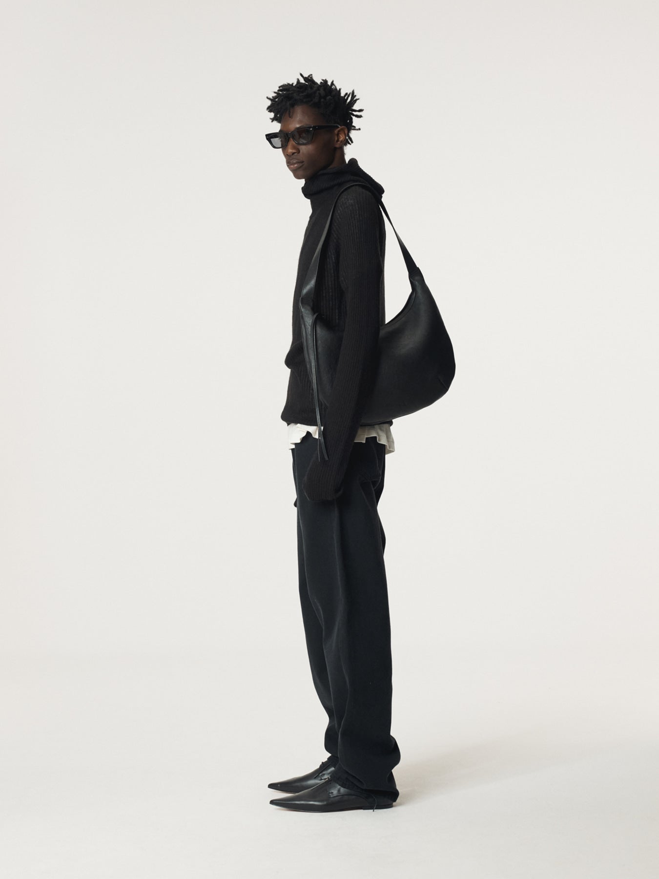 Recto - Slim Fit Balaclava Knit Top (Black) product image 3 | TRAB K-Fashion Australia