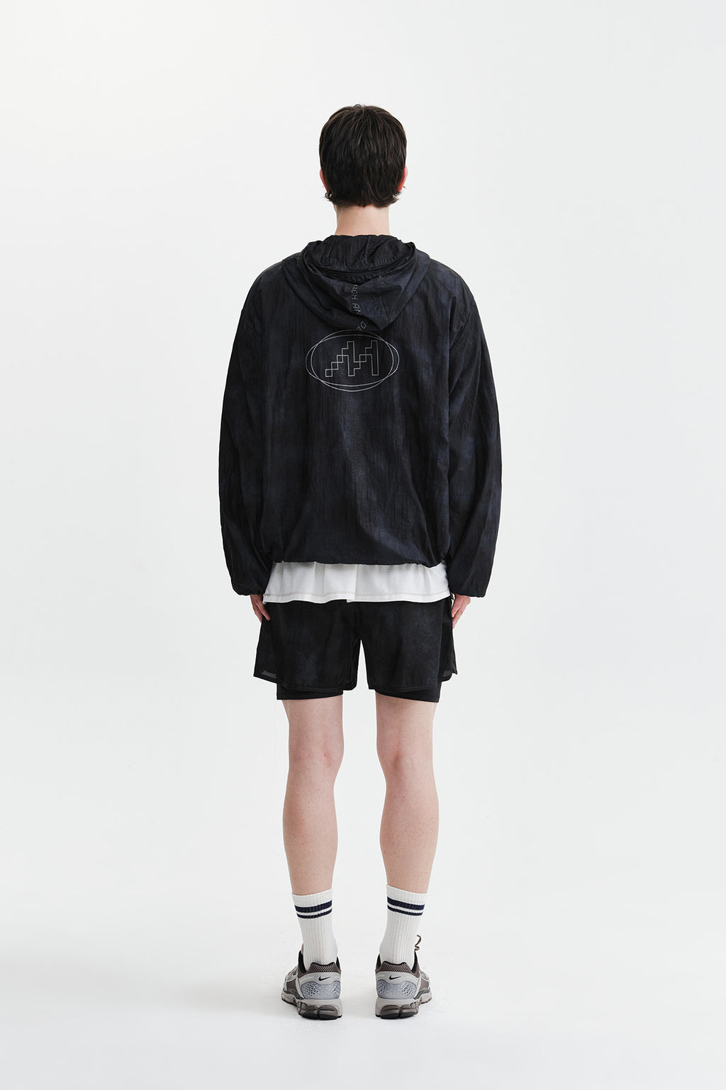 Matin Kim - Matin Pace Reflective Logo Windbreaker (Black) product image 9 | TRAB K-Fashion Australia