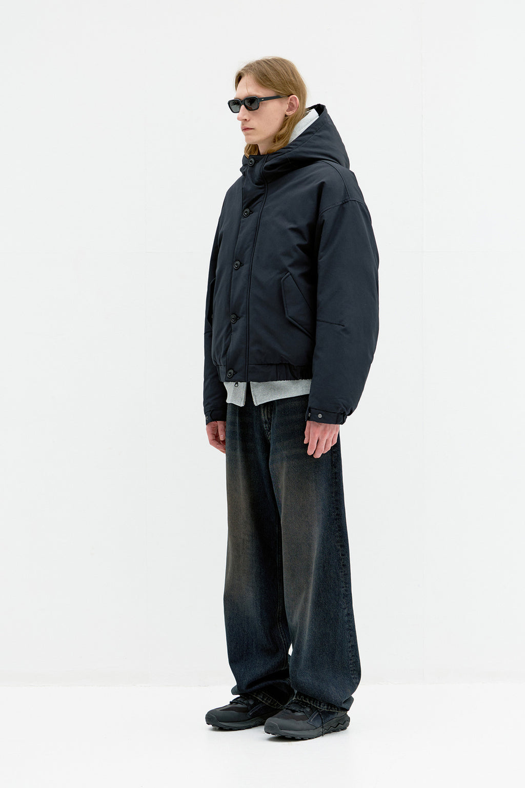 Coor - [Pre-Order – Ships October 20] Button Duck Down Flight Bomber (Black) product image 3 | TRAB K-Fashion Australia