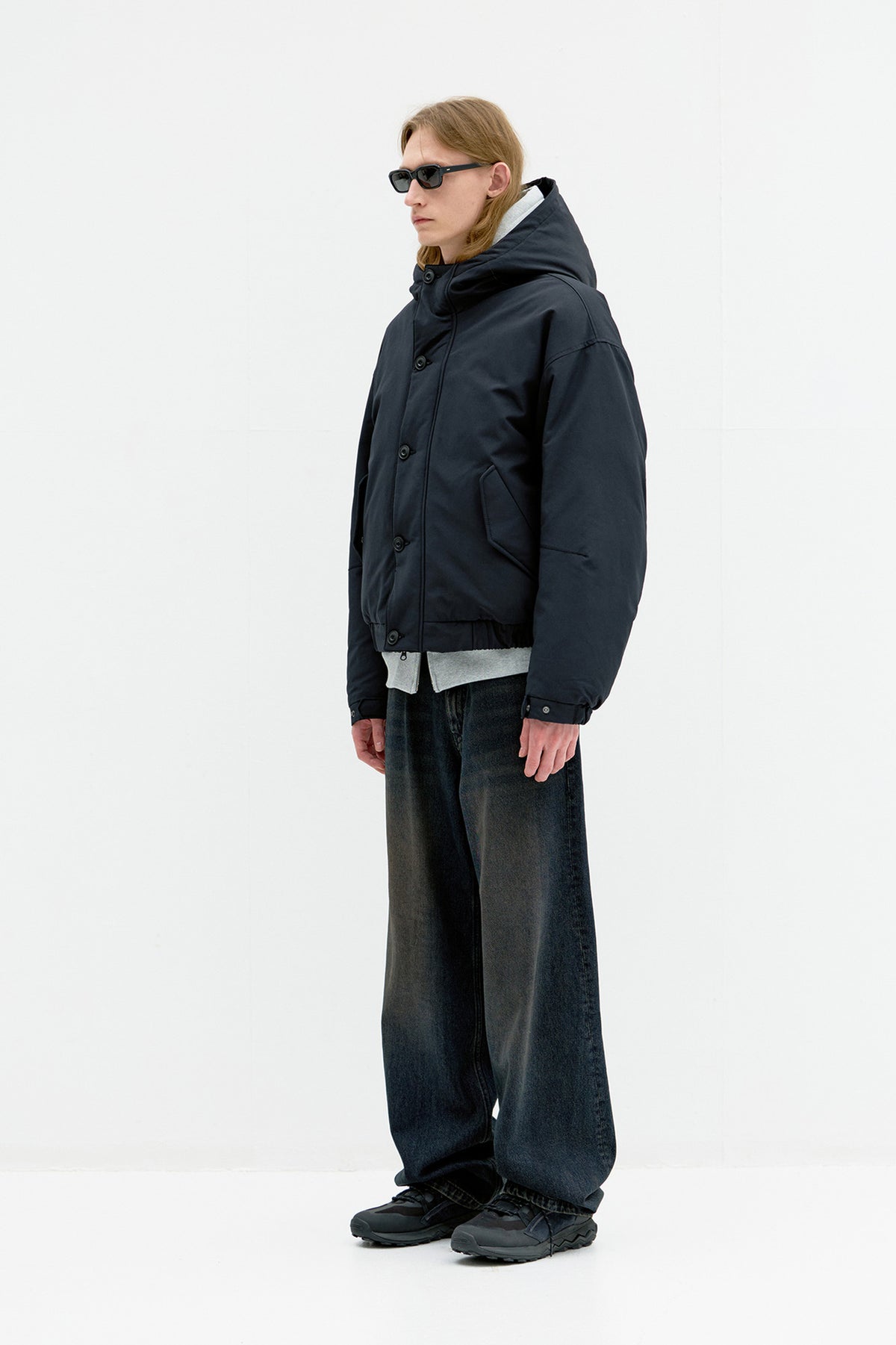 Coor - [Pre-Order – Ships October 20] Button Duck Down Flight Bomber (Black) product image 3 | TRAB K-Fashion Australia