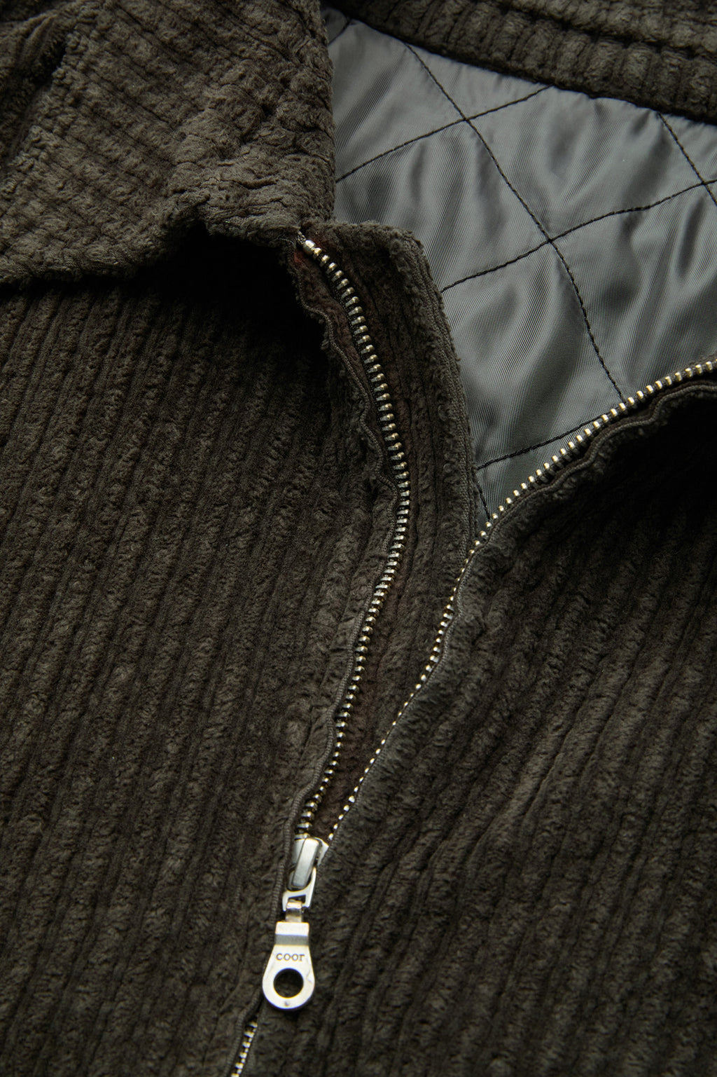 Coor - Corduroy Dyed Swingtop Quilted Bomber (Grayish Khaki) product image 6 | TRAB K-Fashion Australia
