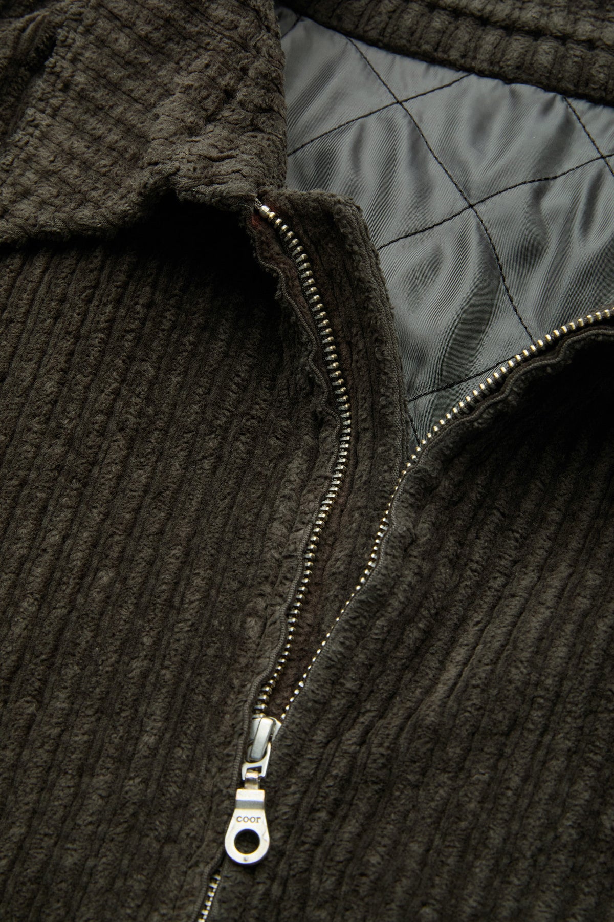 Coor - Corduroy Dyed Swingtop Quilted Bomber (Grayish Khaki) product image 6 | TRAB K-Fashion Australia