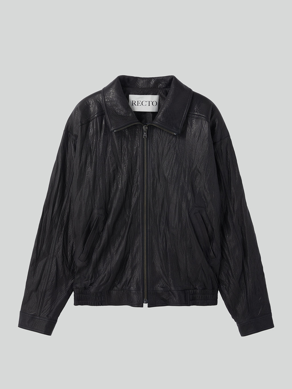 Recto - High-Neck Leather Jumper (Black) product image 5 | TRAB K-Fashion Australia