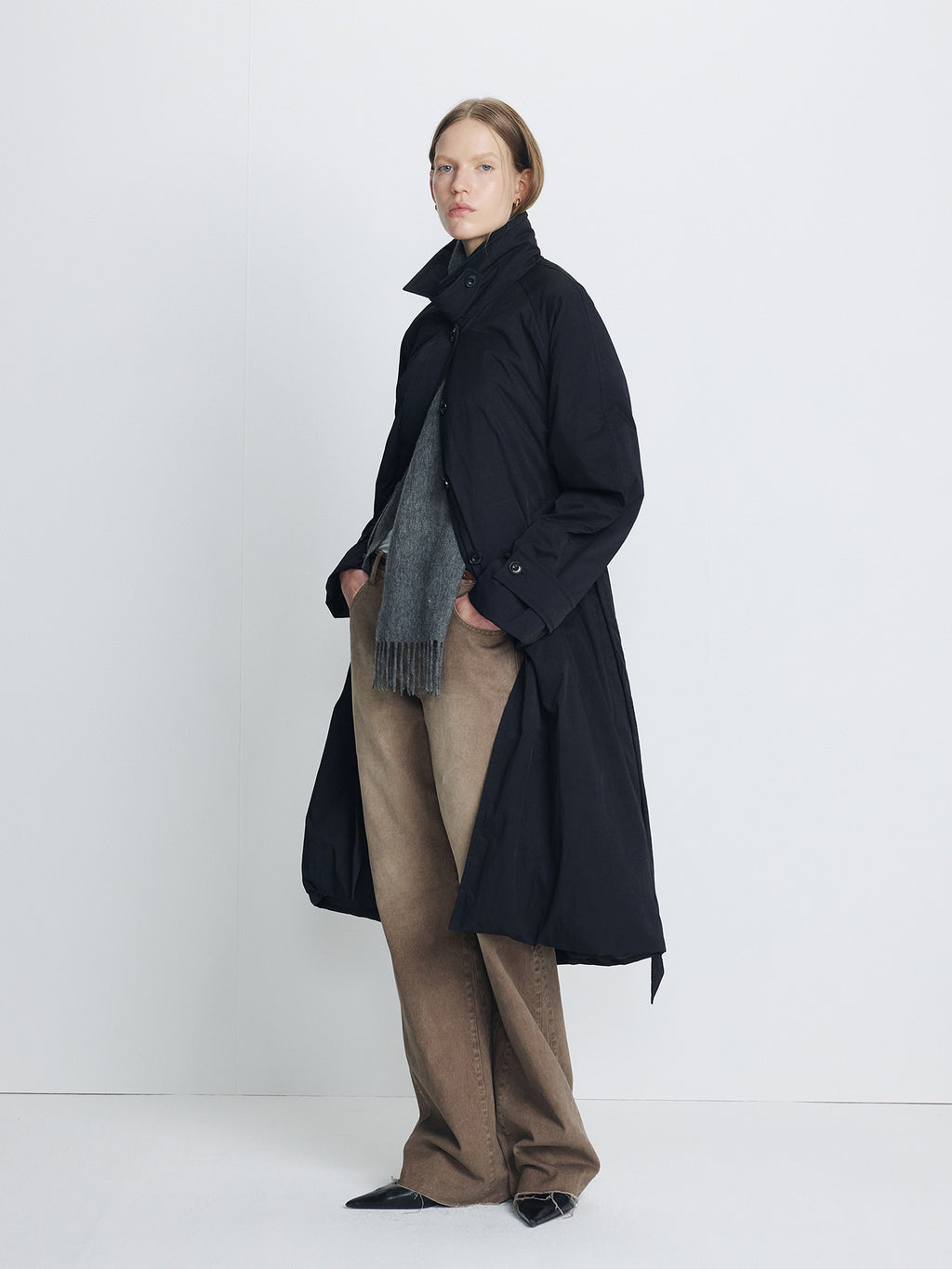 Tonywack - Re-Cut Brushed Cotton Flared Pants (Faded Brown) product image 8 | TRAB K-Fashion Australia