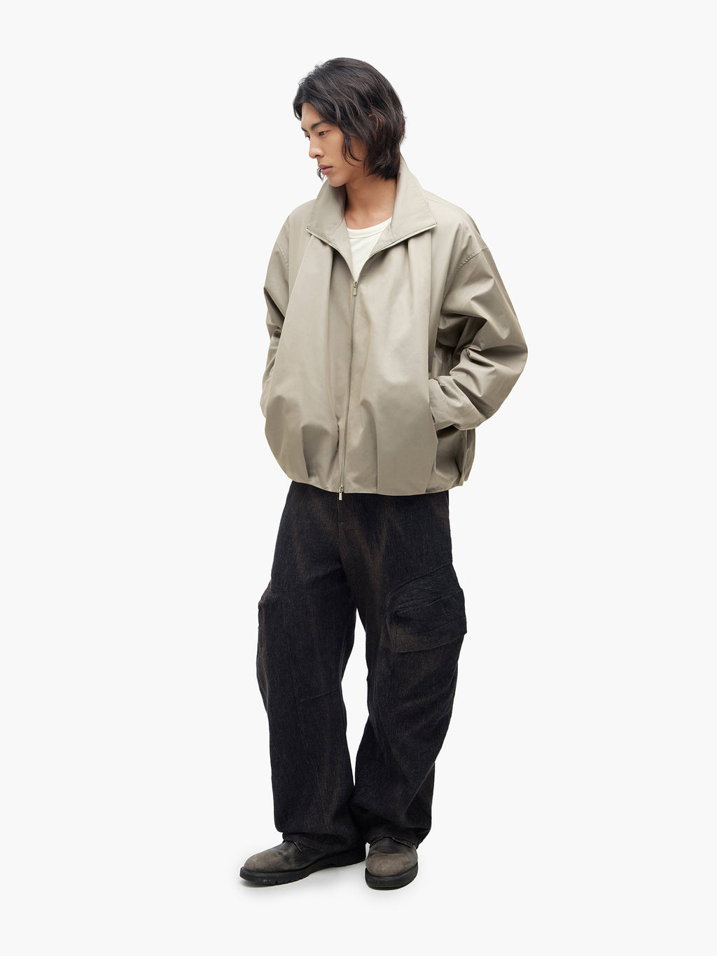 Jiyong Kim - Shawl Collar Jacket (Beige) product image 1 | TRAB K-Fashion Australia