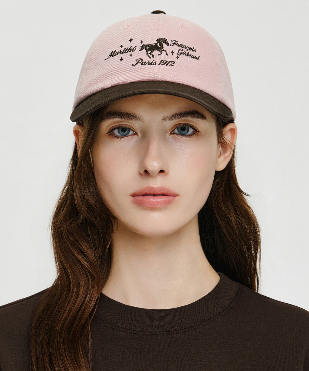 Marithe & Francois Girbaud - Color Block Horse Graphic Cap (Brown) product image 5 | TRAB K-Fashion Australia