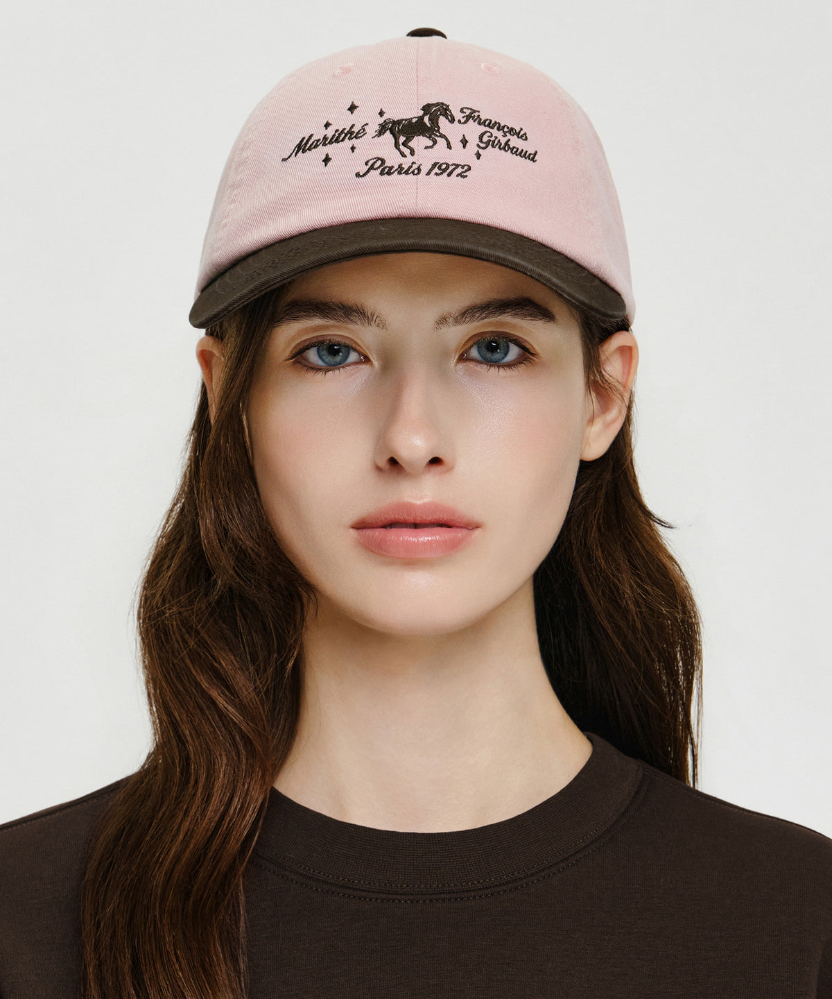 Marithe & Francois Girbaud - Color Block Horse Graphic Cap (Brown) product image 5 | TRAB K-Fashion Australia