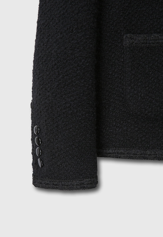 Tonywack - Wool Blend Bouclé Tweed Jacket (Black) product image 13 | TRAB K-Fashion Australia