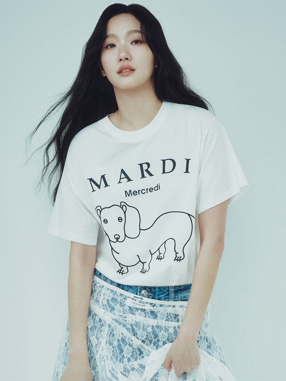 Mardi Mercredi - Tshirt Ddanji Ch.06 (Ivory Black) product image 1 | TRAB K-Fashion Australia