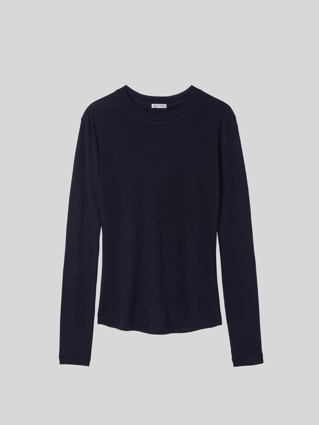 Recto - Slim Fit Wool Jersey T-Shirt (Dark Navy) product image 9 | TRAB K-Fashion Australia