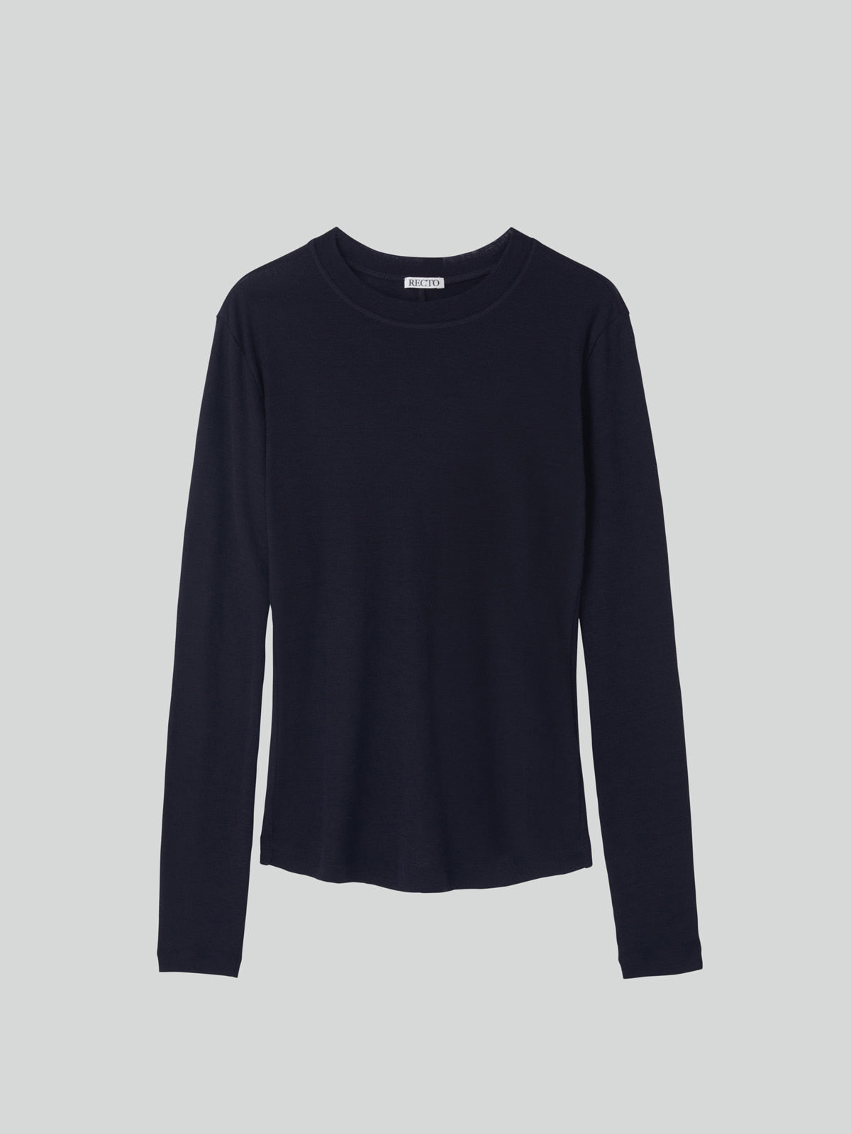 Recto - Slim Fit Wool Jersey T-Shirt (Dark Navy) product image 9 | TRAB K-Fashion Australia