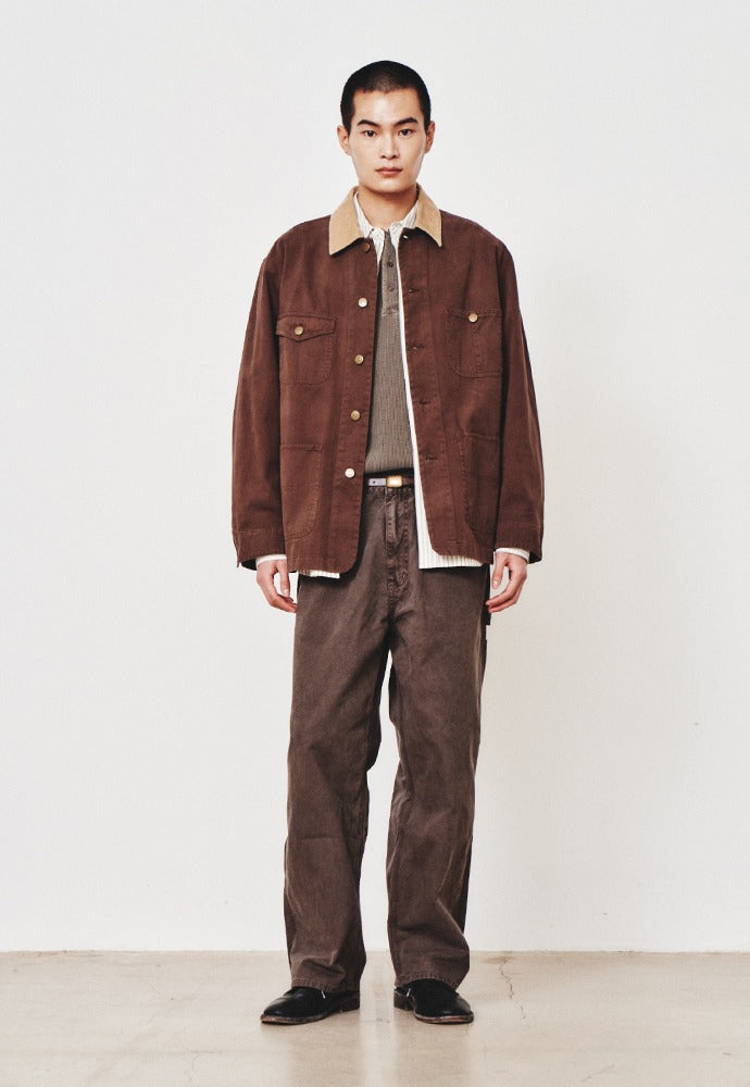 Art if acts - Garment Washed Chore Jacket (Vintage Brown) product image 1 | TRAB K-Fashion Australia