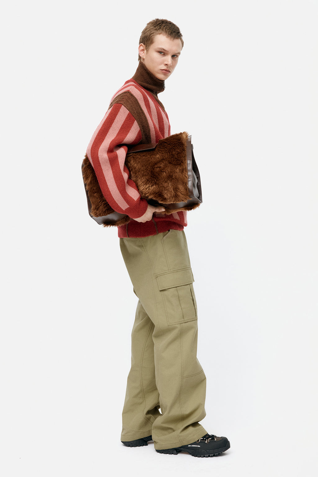 Andersson Bell - Unisex Binding Cargo Pants (Beige) product image 2 | TRAB K-Fashion Australia