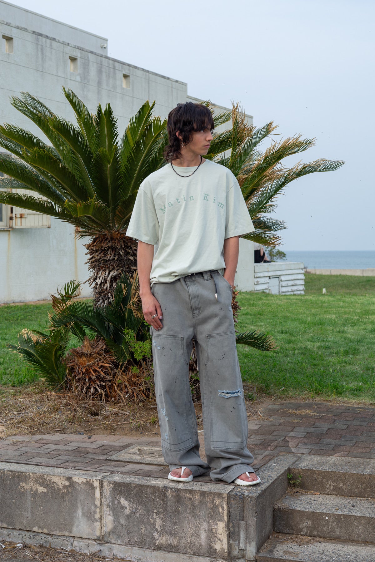 Matin Kim - Minimal Arch Logo Top (Mint) product image 7 | TRAB K-Fashion Australia