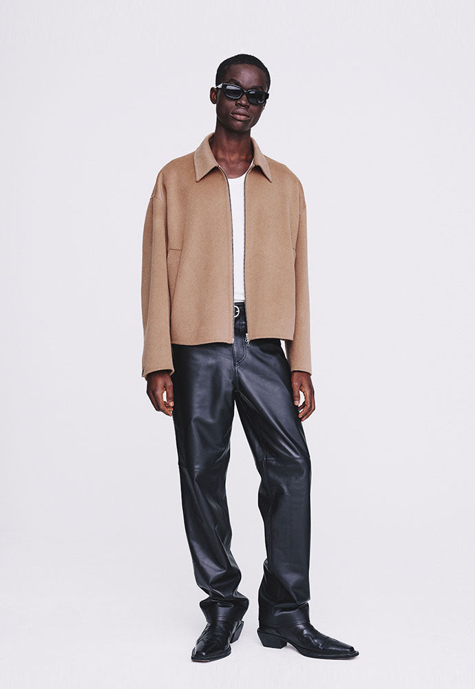 Tonywack - Handmade Cashmere Zipped Blouson Jacket (Camel) product image 1 | TRAB K-Fashion Australia