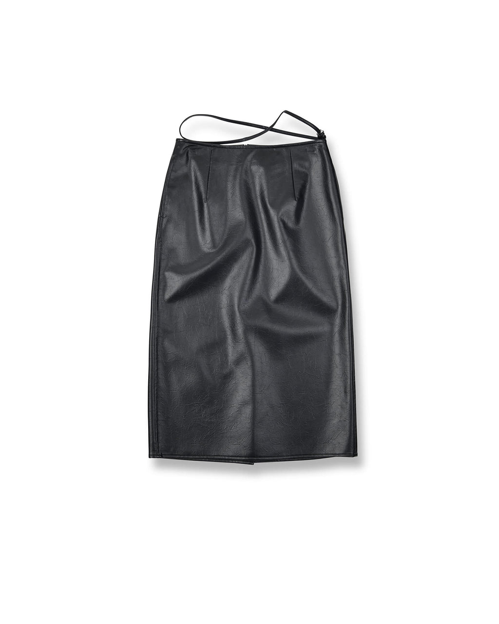 Brownyard - Crack Leather Midi Skirt (Black) product image 4 | TRAB K-Fashion Australia