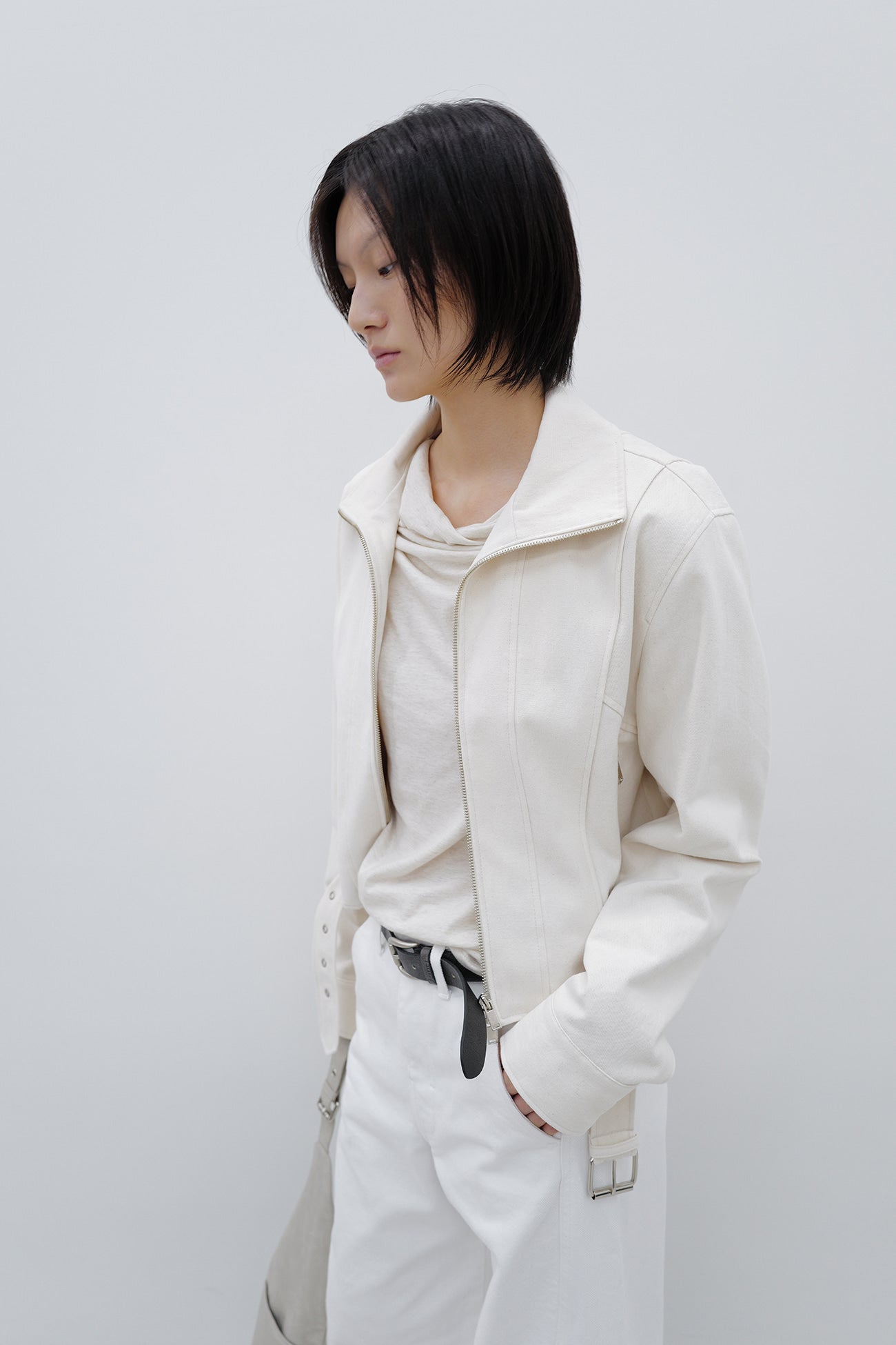 Deinet - Deinet Belted Cotton Jacket (Cream) product image 9 | TRAB K-Fashion Australia