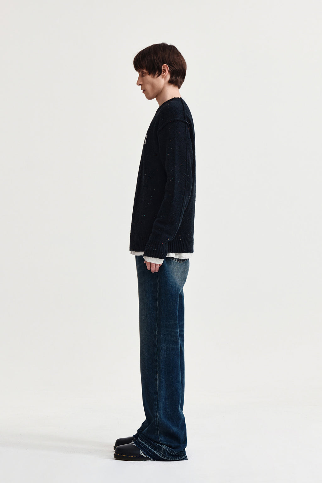 Matin Kim - Washed Flare Denim Pants (Blue) product image 6 | TRAB K-Fashion Australia
