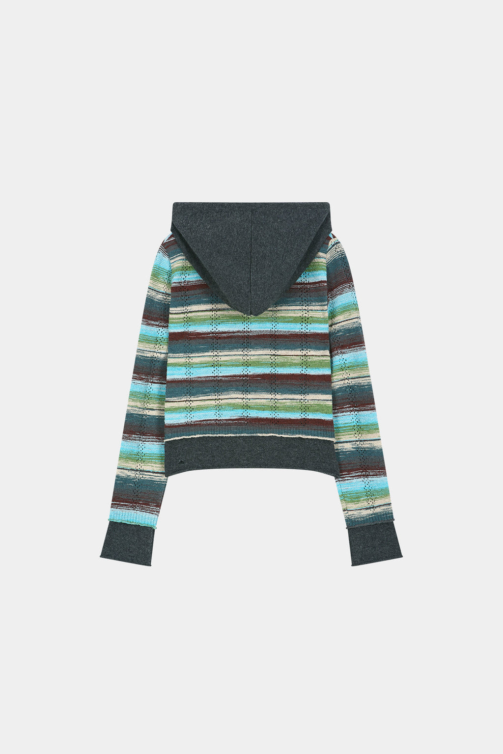 Andersson Bell - Layered Multi-Stripe Hooded Cardigan (green/blue) (Green/Blue) product image 8 | TRAB K-Fashion Australia