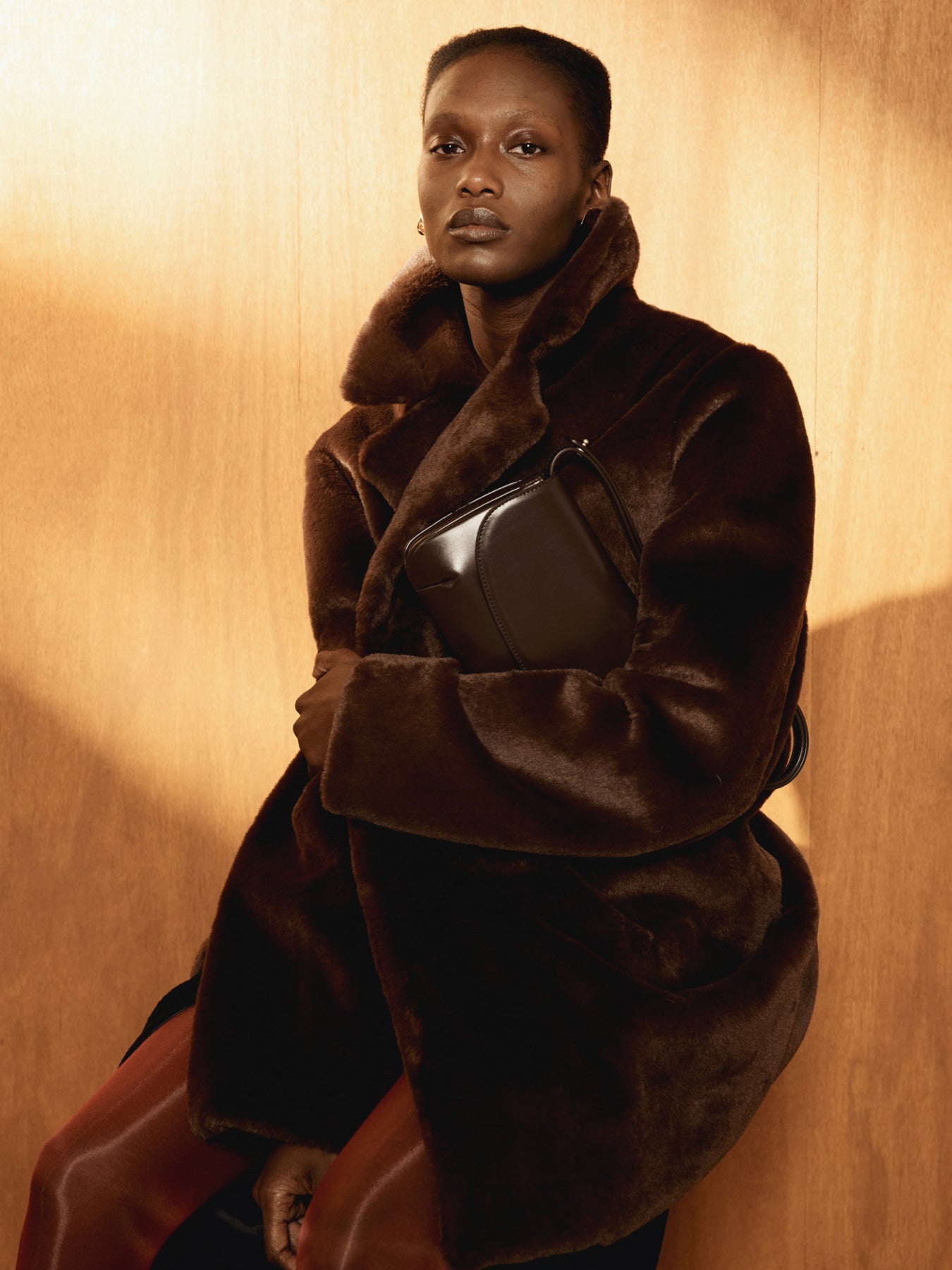 Recto - Grandma Faux Fur Double Coat (Vintage Brown) product image 3 | TRAB K-Fashion Australia