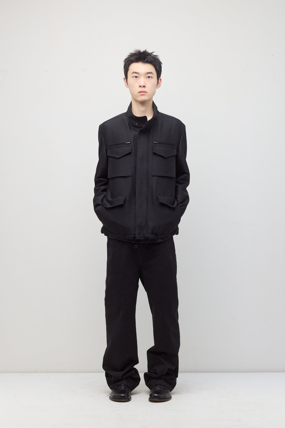 Hatchingroom - Silent M65 Jacket (Wool/Silk Black) product image 6 | TRAB K-Fashion Australia