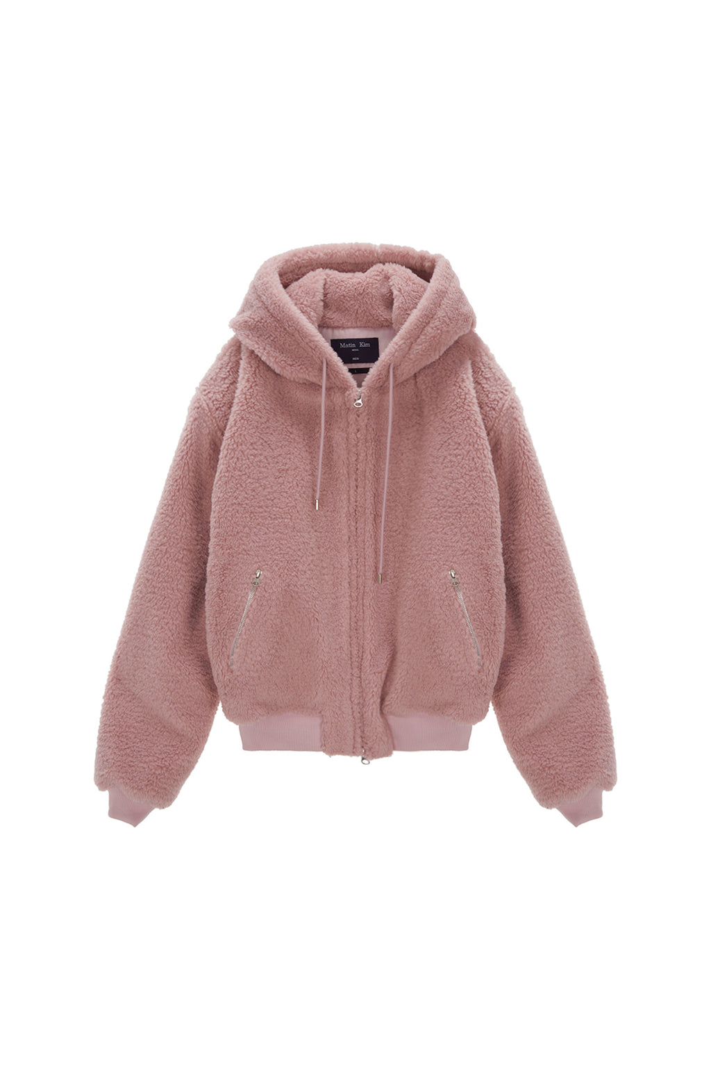 Matin Kim - Logo Point Fleece Hoody Jumper (Pink) product image 1 | TRAB K-Fashion Australia