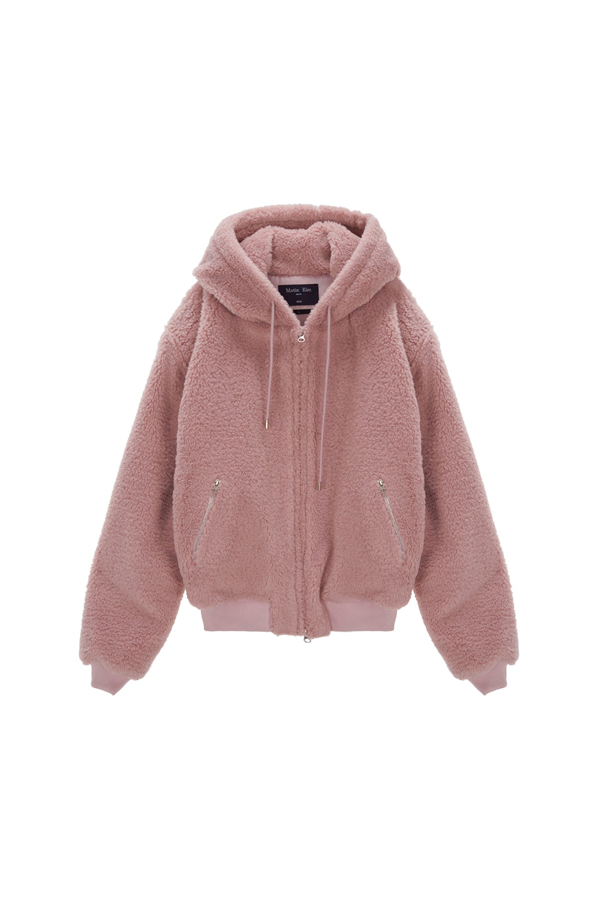 Matin Kim - Logo Point Fleece Hoody Jumper (Pink) product image 1 | TRAB K-Fashion Australia