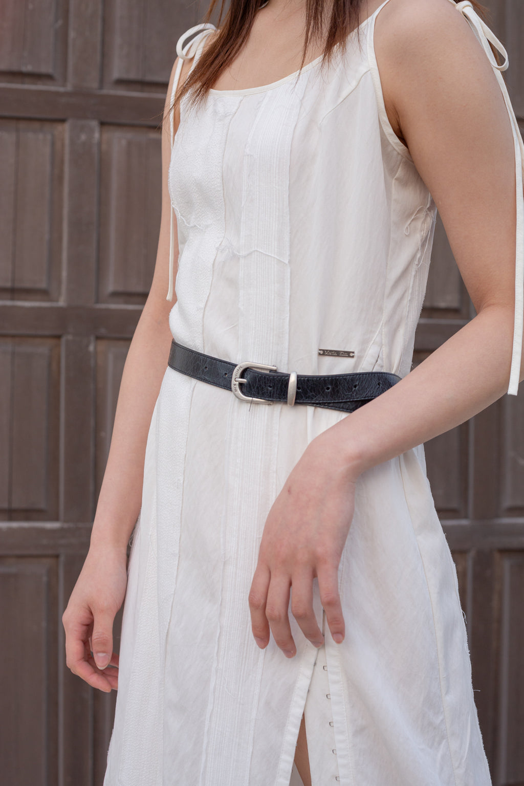 Matin Kim - Hook And Eye Layered Long Dress (Ivory) product image 13 | TRAB K-Fashion Australia