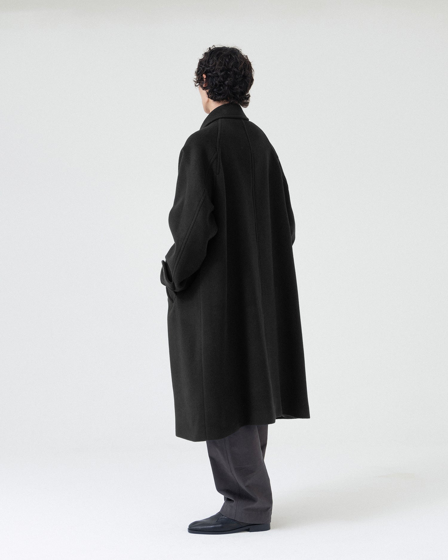 Brownyard - Balmacaan Coat (Washed Black) product image 3 | TRAB K-Fashion Australia