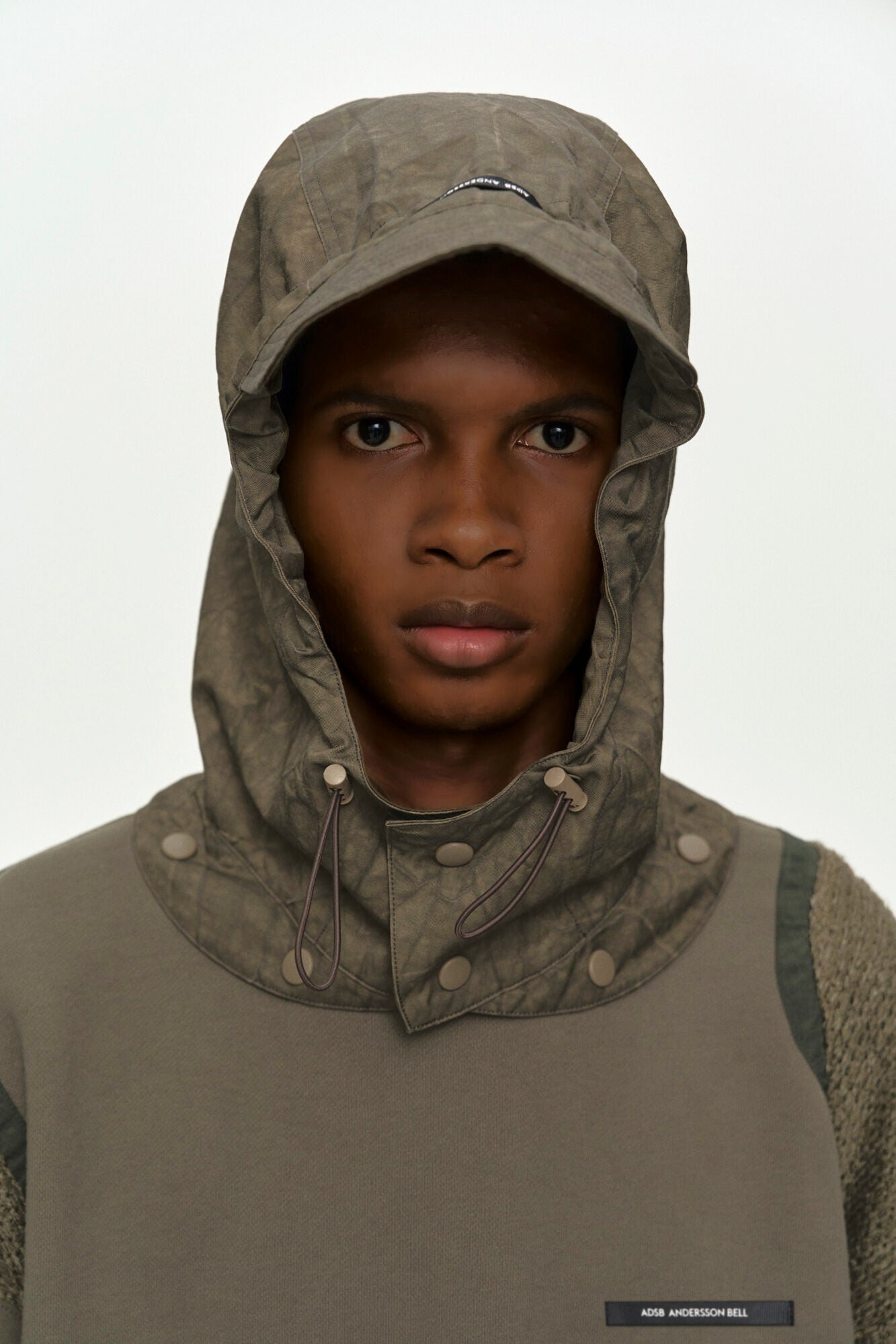 Andersson Bell - Detachable Balaclava Sweatshirt (Khaki) product image 6 | TRAB K-Fashion Australia