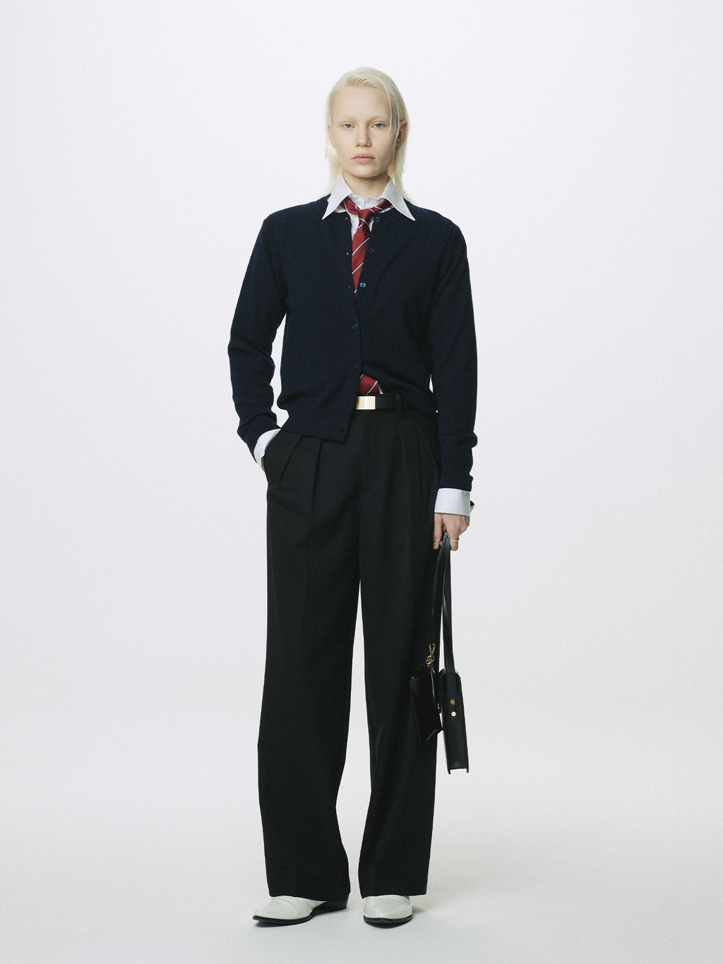 Tonywack - Super Fine Merino Wool Cardigan (Navy) product image 1 | TRAB K-Fashion Australia
