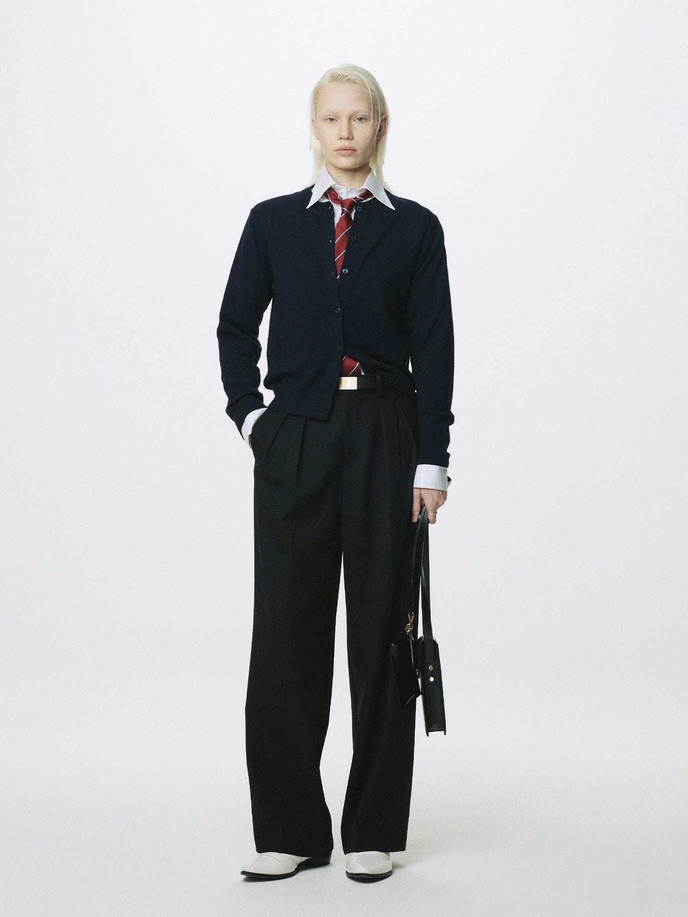 Tonywack - Super Fine Merino Wool Cardigan (Navy) product image 1 | TRAB K-Fashion Australia