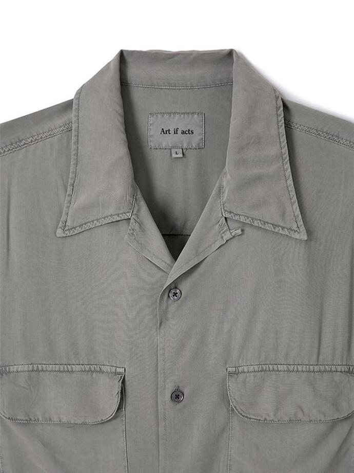 Art if acts - Tencel Two Pocket Half Shirt (Cliff) product image 9 | TRAB K-Fashion Australia
