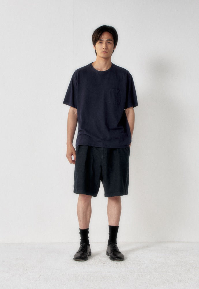 Art if acts - Washed Linen Two Tuck Shorts (Navy) product image 1 | TRAB K-Fashion Australia