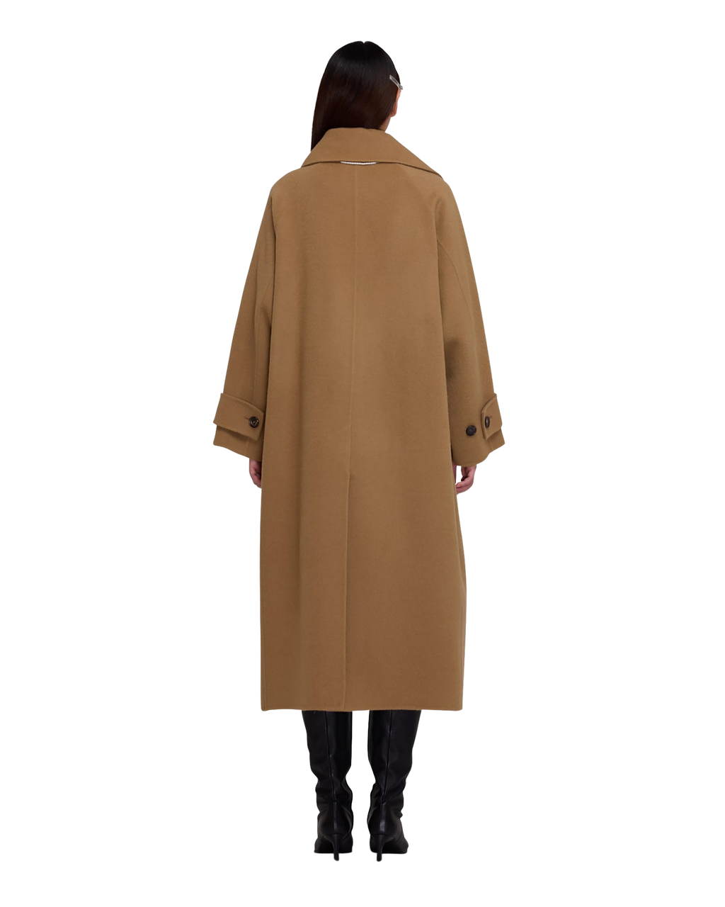 Kimhe Kim - Scarf Detail Long Coat (Beige) product image 4 | TRAB K-Fashion Australia