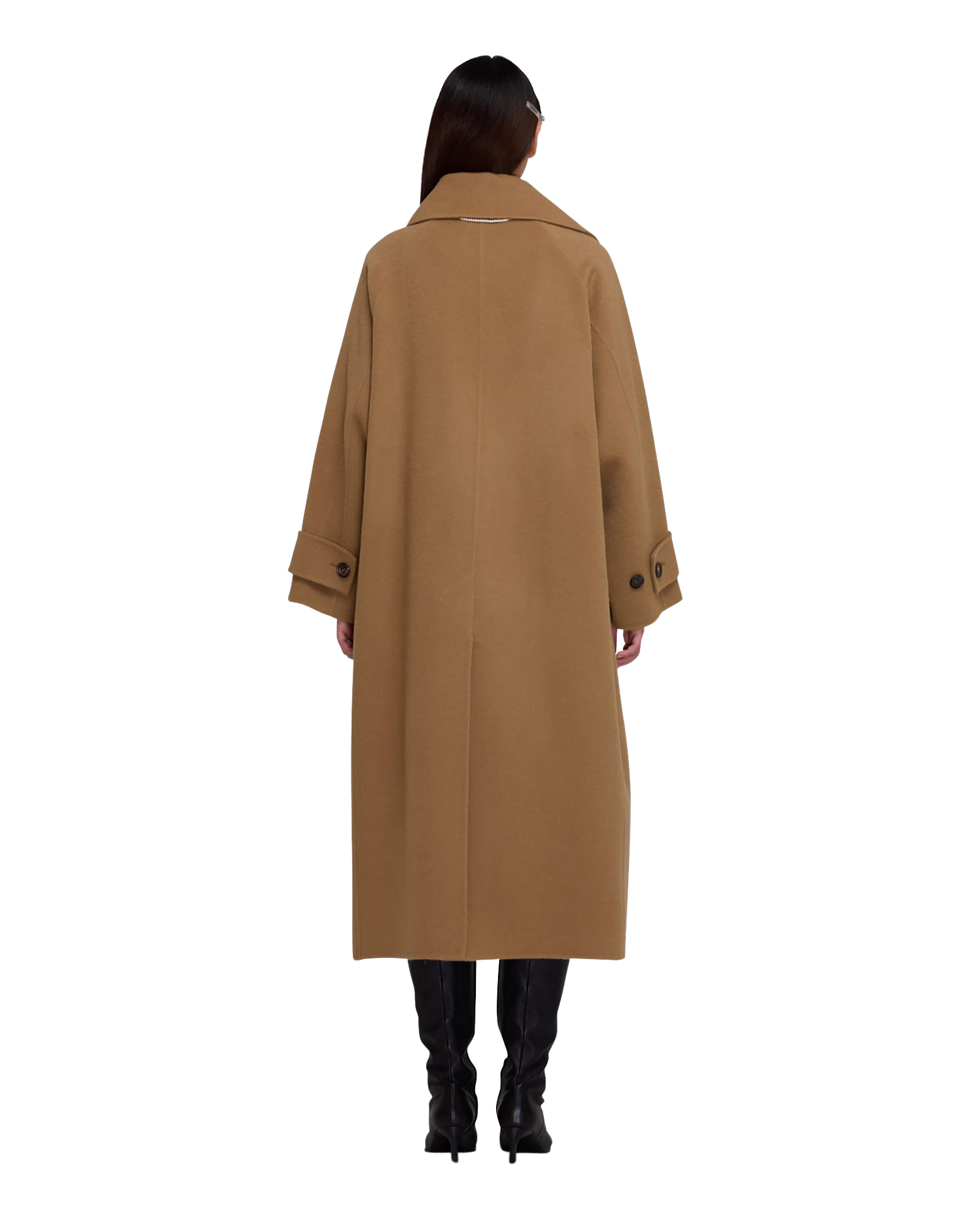 Kimhe Kim - Scarf Detail Long Coat (Beige) product image 4 | TRAB K-Fashion Australia
