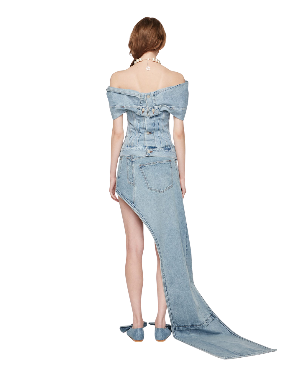 Kimhe Kim - Denim Tube Top (Blue) product image 4 | TRAB K-Fashion Australia