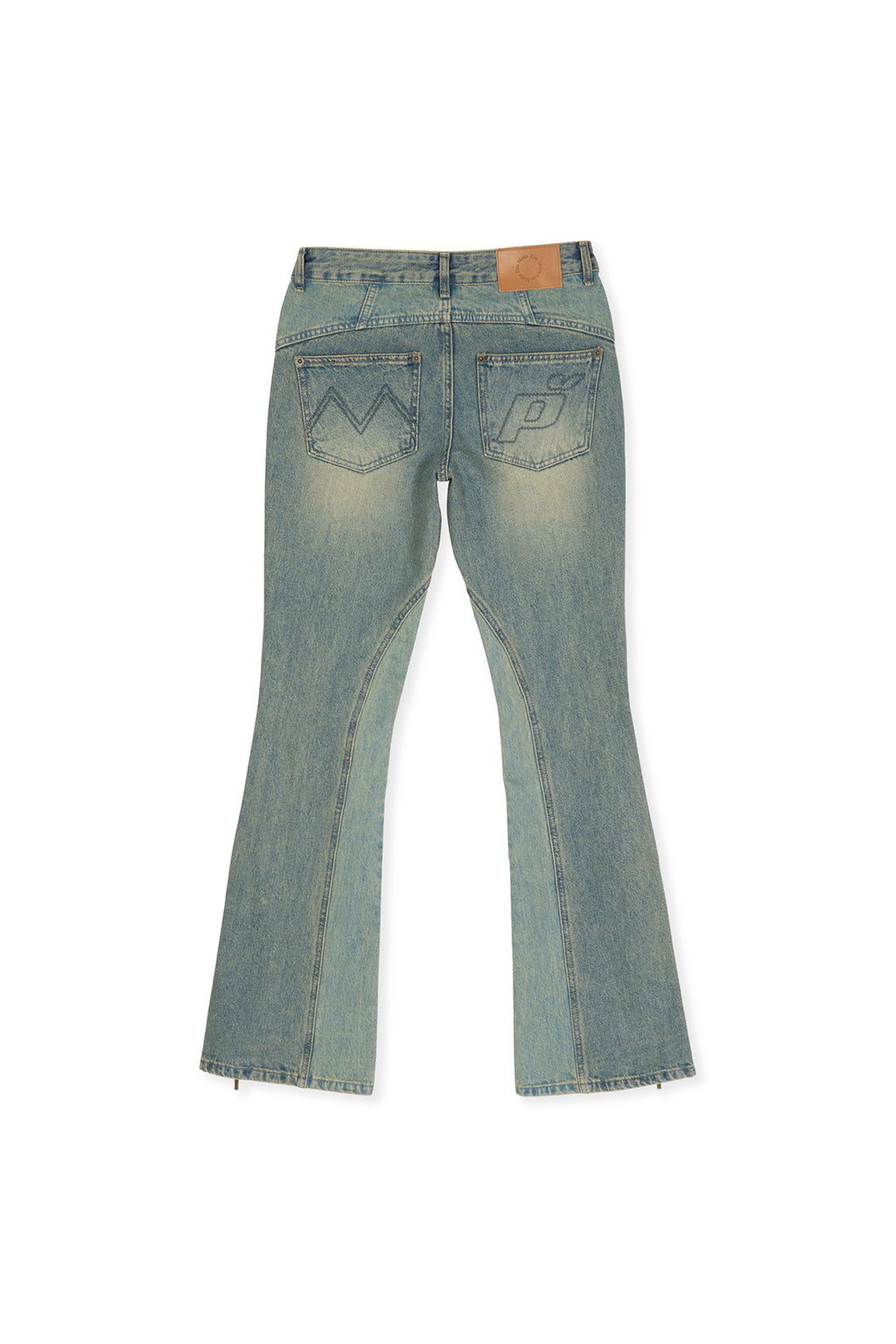 Matin Kim - Peaches Zipper Detail Boots Cut Denim Pants (Light Blue) product image 3 | TRAB K-Fashion Australia